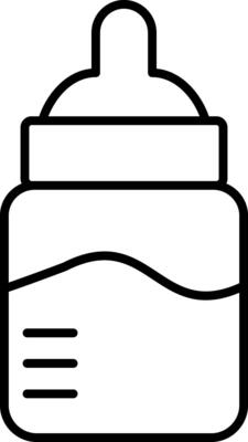 Baby Bottle Line Icon