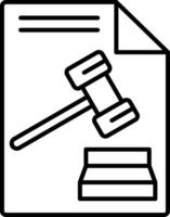 Law Line Icon vector