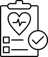 Health Check Line Icon vector