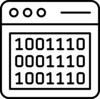 Binary Code Line Icon vector