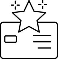 Loyalty Card Line Icon vector