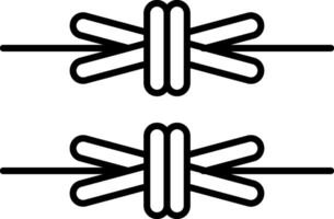 Barbed Wire Line Icon vector