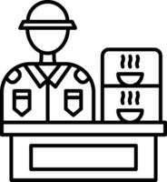 Canteen Line Icon vector