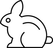 Rabbit Line Icon vector