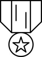 Medal Of Honor Line Icon vector