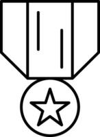 Medal Of Honor Line Icon vector