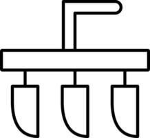 Plough Line Icon vector