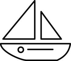 Dinghy Line Icon vector