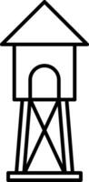 Watchtower Line Icon vector
