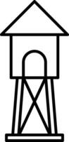 Watchtower Line Icon vector