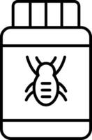 pesticida línea icono vector