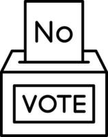 Vote NO Line Icon vector