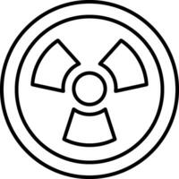 Nuclear Line Icon vector