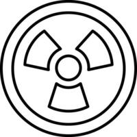 icono de línea nuclear vector