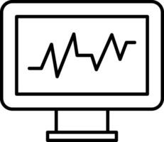 Cardiac Monitor Line Icon vector