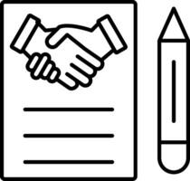 Agreement Line Icon vector