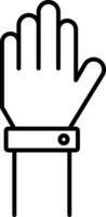 Raise Hand Line Icon vector