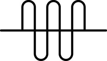 Audio Wave Line Icon vector