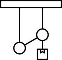 Pulley Line Icon vector