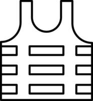 Bullet Proof Vest Line Icon vector