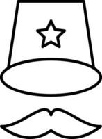 Top Hat Line Icon vector