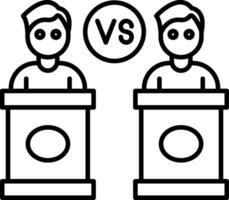 Debate Line Icon vector