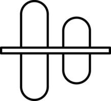 Vertical Align Centre Line Icon vector