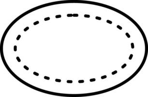 Oval Line Icon vector