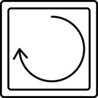 Rotate Line Icon vector