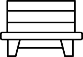 Bench Line Icon vector