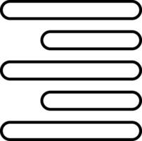 Horizontal Right Align Line Icon vector