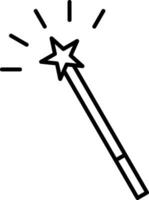 Magic Wand Line Icon vector