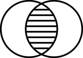 Overlap Line Icon vector
