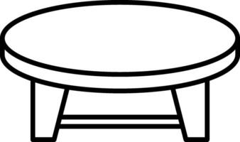 icono de línea de mesa de café vector