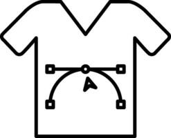 Shirt Design Line Icon vector