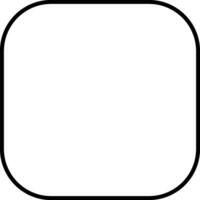 Round Corner Line Icon vector