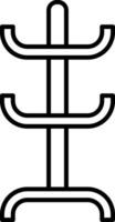 Coat Rack Line Icon vector