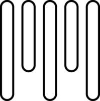 Vertical Align Top Line Icon vector