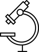 Microscope Line Icon vector