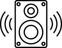 icono de línea de altavoz vector