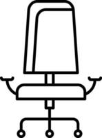 Office chair Line Icon vector