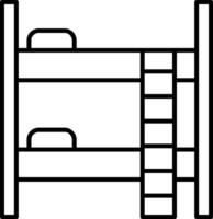 Bunk Bed Line Icon vector