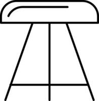 Stool Line Icon vector