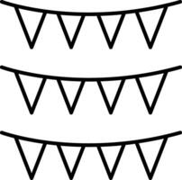 Bunting Line Icon vector