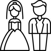 Couple Line Icon vector