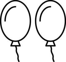 Balloons Line Icon vector