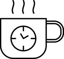 Coffee Time Line Icon vector