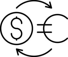 Money Exchange Line Icon vector