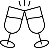 Cheers Line Icon vector