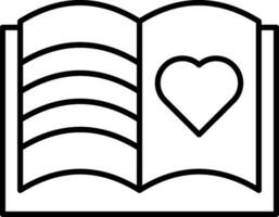 Guest Book Line Icon vector
